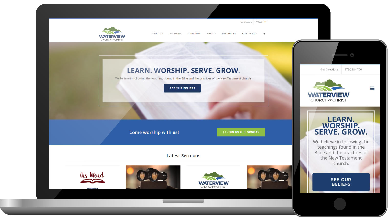 Waterview church of Christ | Church Website Development | Digital Marketing | Bingham Design